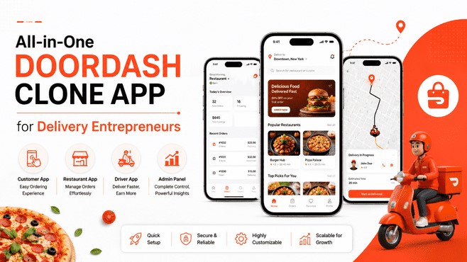 second hand/new: All-in-One DoorDash Clone App for Delivery Entrepreneurs