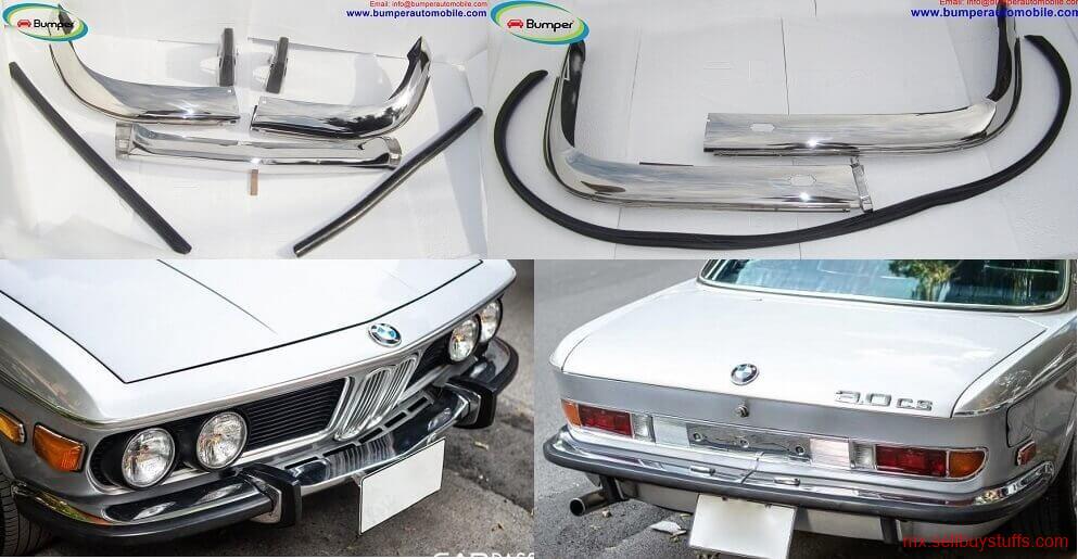 second hand/new: BMW 2800 CS / BMW E9 / BMW 3.0 CS bumper (1968-1975) by stainless steel